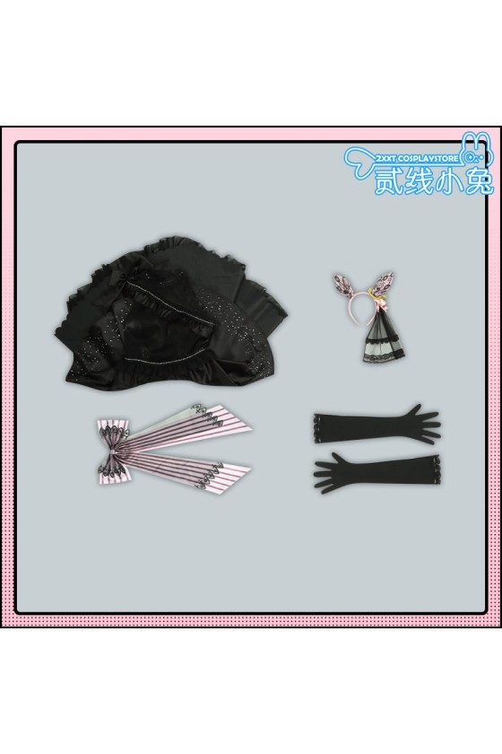 2XXT Cosplay Uma Musume Pretty Derby Curren Chan Ma Chérie of the New Moon Black Dress Cosplay Costume